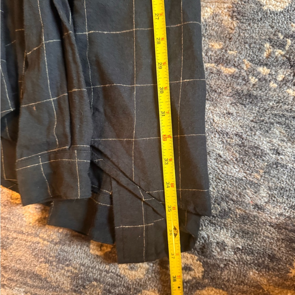 Current/Elliott Navy Checkered Button Down Shirt … - image 7